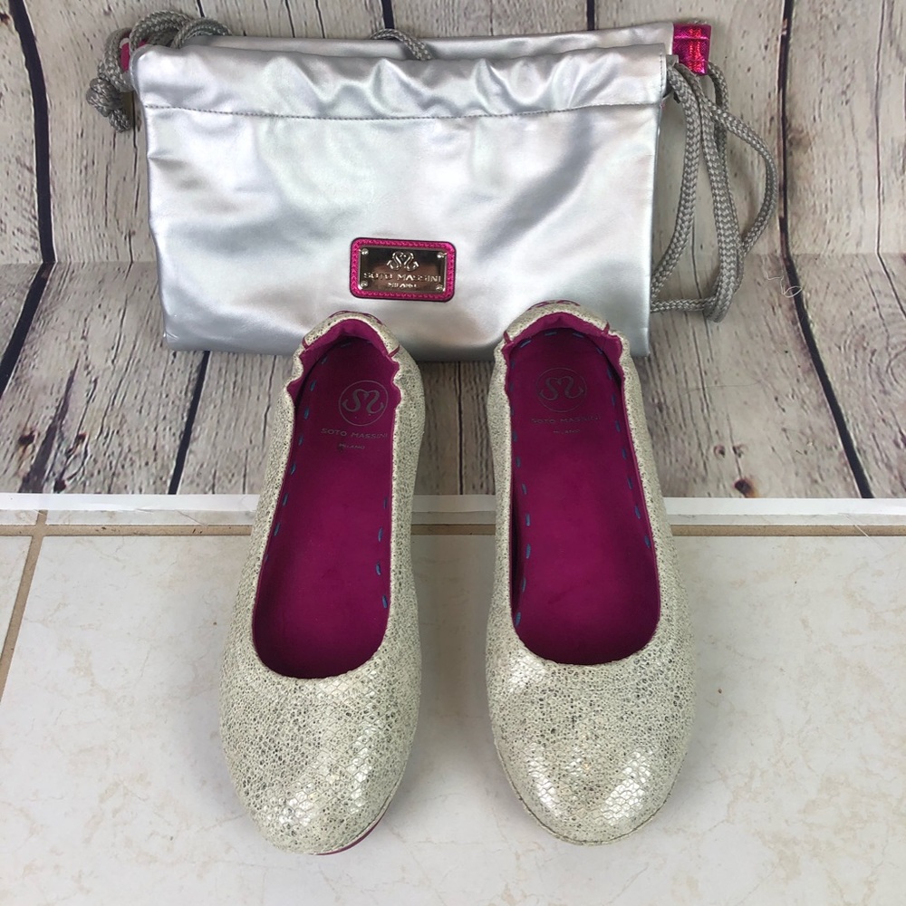 Soto Massini ballet flats shimmering vanilla 40F